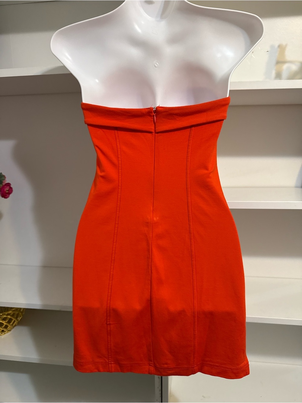URBAN OUTFITTERS ORANGE STRAPLESS DRESS SP - Picture 9 of 10